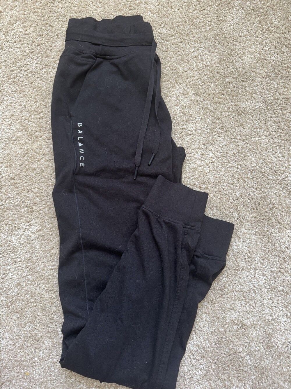Balance Athletica Women's Gray Athletic Vitality Joggers Pants Pockets Tie Sz S